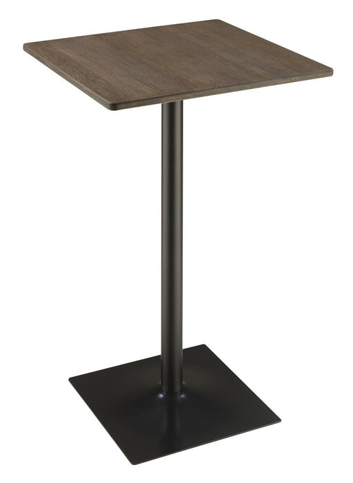 Cavalier Square Bar Table Dark Elm and Matte Black - Visions in Furniture (La Mirada, CA)