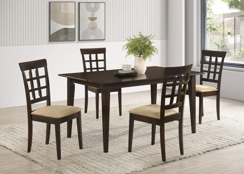 Gabriel 5-piece Rectangular 59-inch Dining Set Cappuccino - Visions in Furniture (La Mirada, CA)