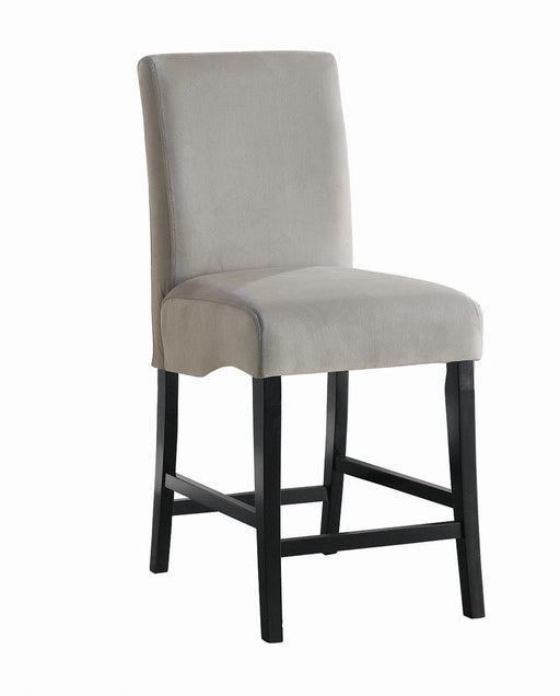 Stanton Upholstered Counter Height Chairs Grey and Black (Set of 2) - Visions in Furniture (La Mirada, CA)