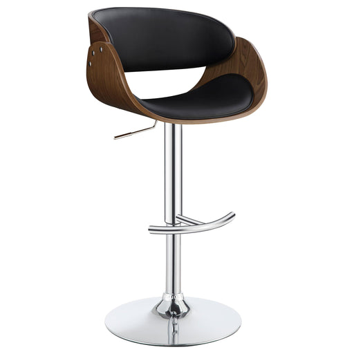 Dana Adjustable Bar Stool Black and Chrome - Visions in Furniture (La Mirada, CA)