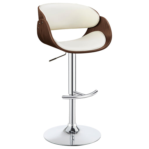 Dana Adjustable Bar Stool Ecru and Chrome - Visions in Furniture (La Mirada, CA)
