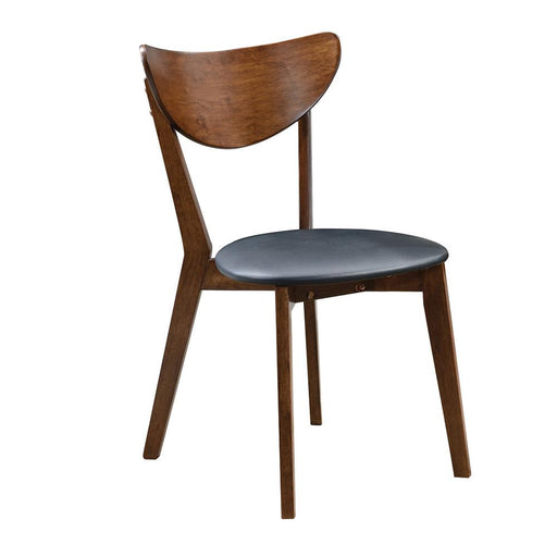 Jedda Upholstered Dining Chairs Dark Walnut and Black (Set of 2) - Visions in Furniture (La Mirada, CA)