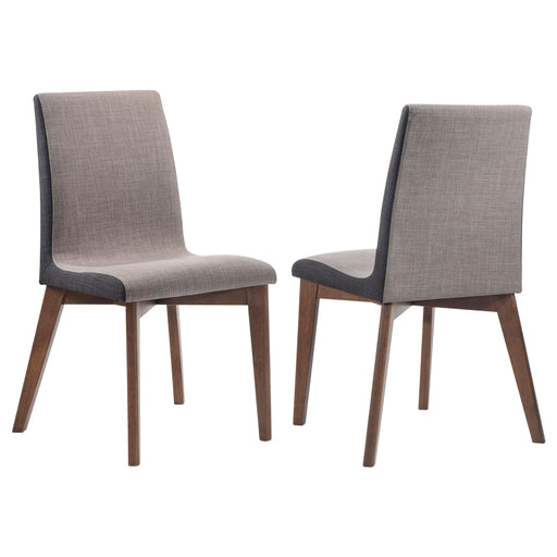 Redbridge Upholstered Side Chairs Grey and Natural Walnut (Set of 2) - Visions in Furniture (La Mirada, CA)