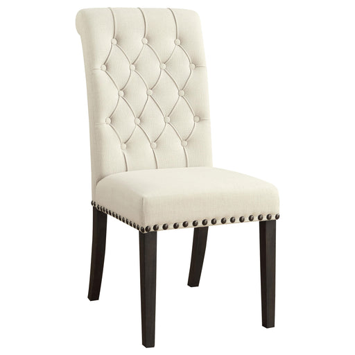 Alana Upholstered Side Chairs Beige and Smokey Black (Set of 2) - Visions in Furniture (La Mirada, CA)