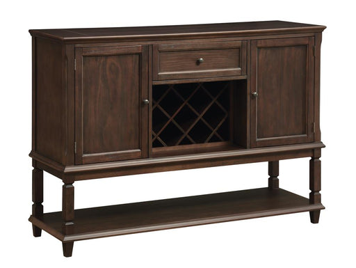 Parkins Server with Lower Shelf Rustic Espresso - Visions in Furniture (La Mirada, CA)