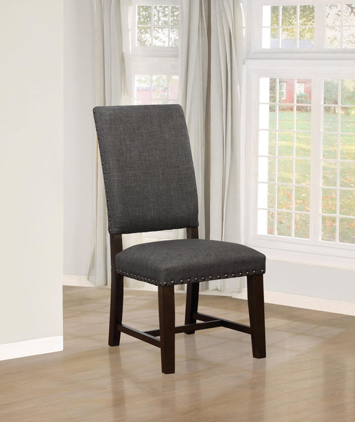 Twain Upholstered Side Chairs Warm Grey (Set of 2) - Visions in Furniture (La Mirada, CA)