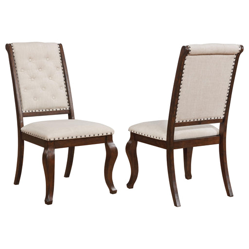 Brockway Tufted Dining Chairs Cream and Antique Java (Set of 2) - Visions in Furniture (La Mirada, CA)