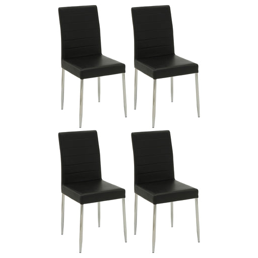 Maston Upholstered Dining Chairs Black (Set of 4) - Visions in Furniture (La Mirada, CA)