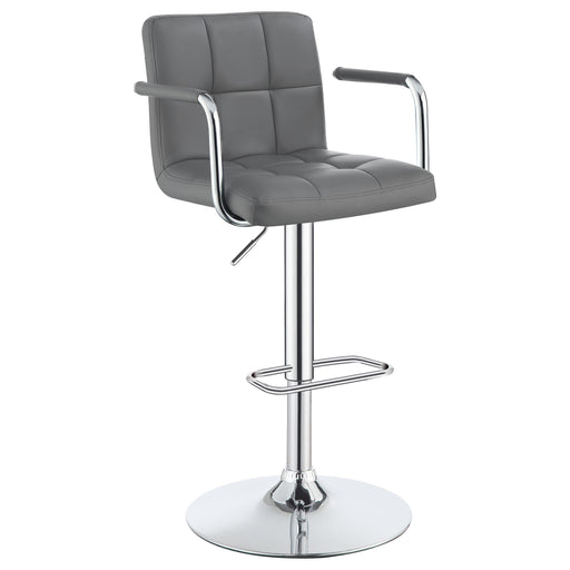 Palomar Adjustable Height Bar Stool Grey and Chrome - Visions in Furniture (La Mirada, CA)