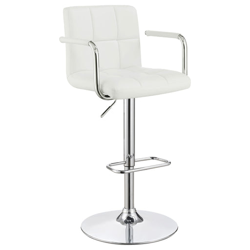 Palomar Adjustable Height Bar Stool White and Chrome - Visions in Furniture (La Mirada, CA)