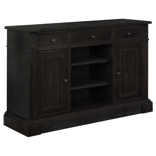 Phelps 2-door Rectangular Server Antique Noir - Visions in Furniture (La Mirada, CA)