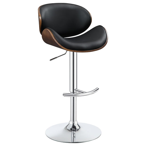 Harris Adjustable Bar Stool Black and Chrome - Visions in Furniture (La Mirada, CA)