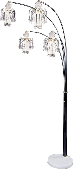 Maisel Floor Lamp with 4 Staggered Shades Black - Visions in Furniture (La Mirada, CA)