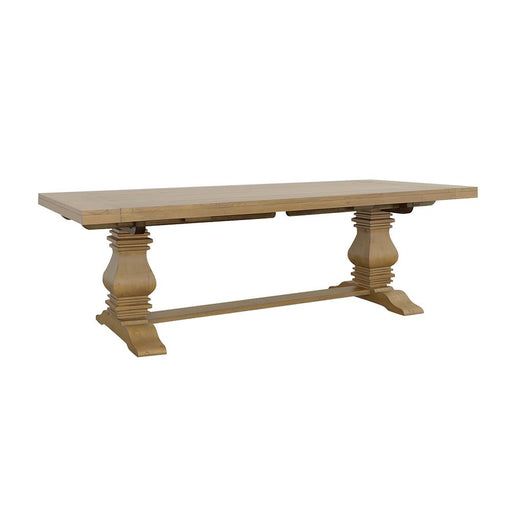 Florence Double Pedestal Dining Table Rustic Smoke - Visions in Furniture (La Mirada, CA)