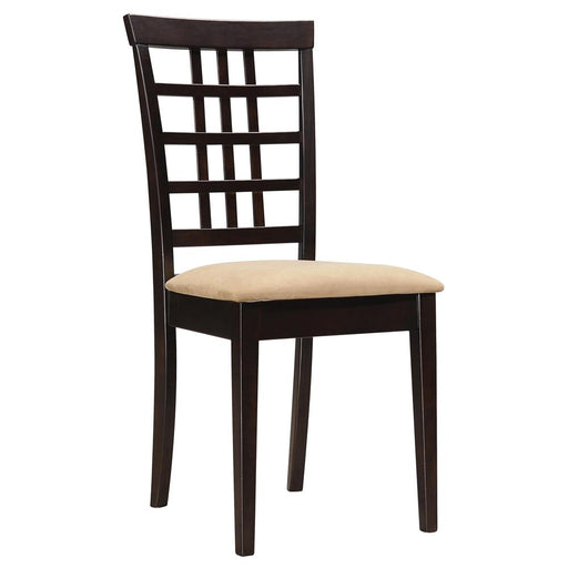 Kelso Lattice Back Dining Chairs Cappuccino (Set of 2) - Visions in Furniture (La Mirada, CA)