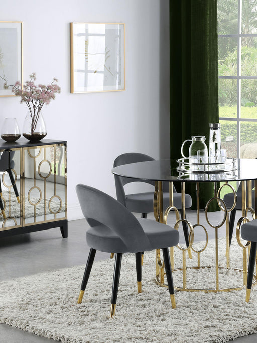 Lindsey Arched Back Upholstered Side Chairs Grey (Set of 2) - Visions in Furniture (La Mirada, CA)