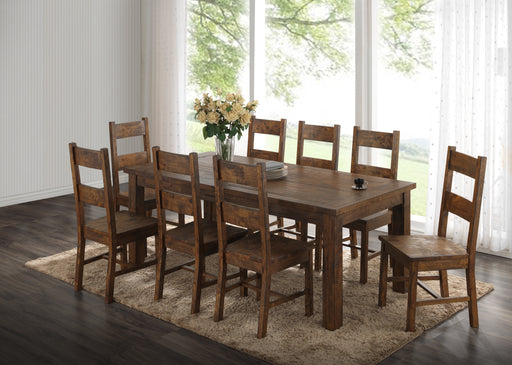 Coleman Rectangular Dining Table Rustic Golden Brown - Visions in Furniture (La Mirada, CA)