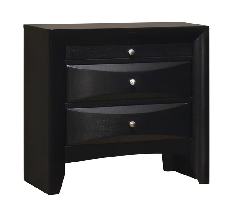 Briana Rectangular 2-drawer Nightstand Black - Visions in Furniture (La Mirada, CA)