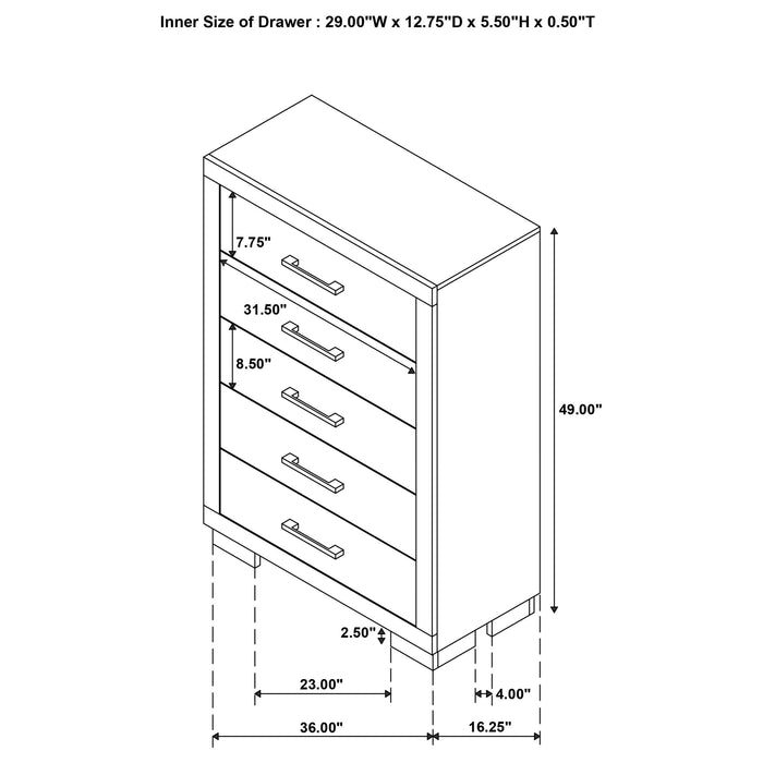 Jessica Minimalistic Platform Bedroom Set - Visions in Furniture (La Mirada, CA)