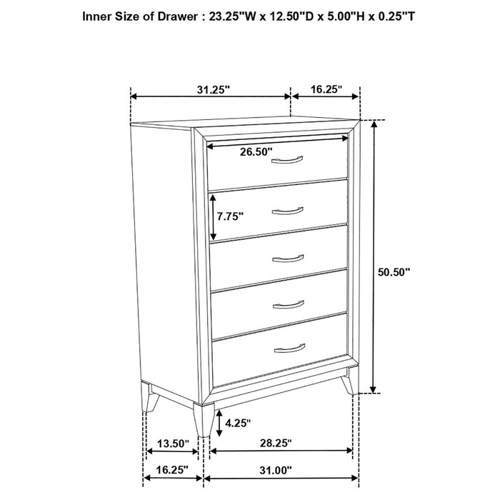 Watson Bedroom Set Grey Oak and Black - Visions in Furniture (La Mirada, CA)