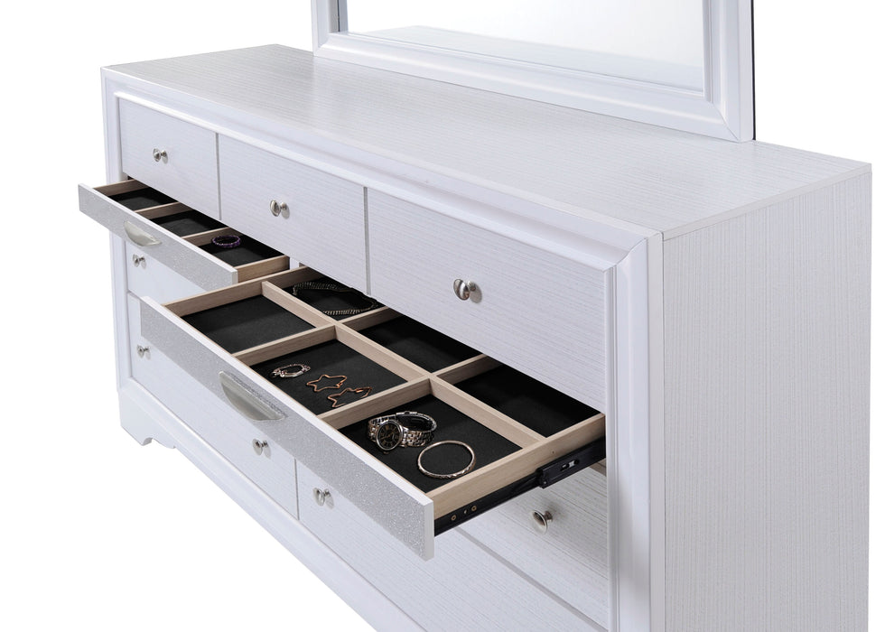 Naima White Dresser - Visions in Furniture (La Mirada, CA)
