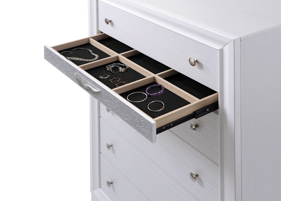 Naima White Chest - Visions in Furniture (La Mirada, CA)