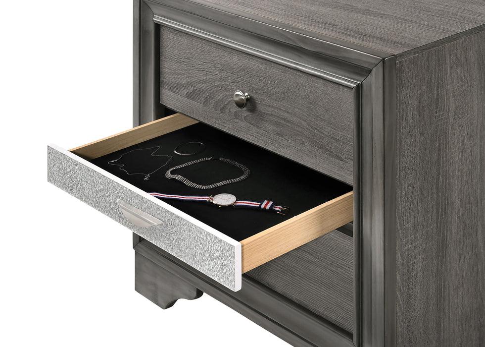 Naima Gray Nightstand - Visions in Furniture (La Mirada, CA)