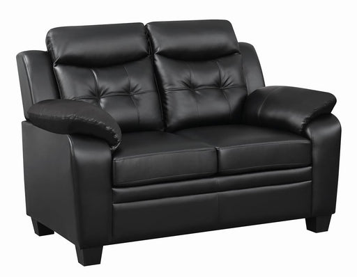 Finley Tufted Upholstered Loveseat Black - Visions in Furniture (La Mirada, CA)