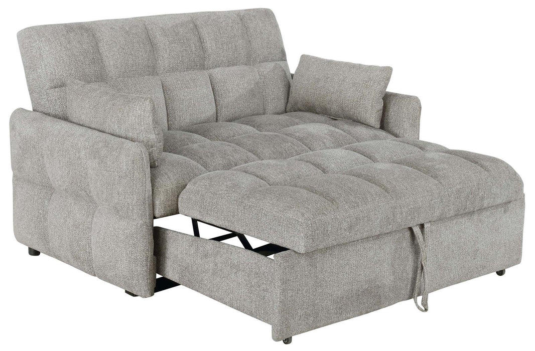 Cotswold Tufted Cushion Sleeper Sofa Bed Light Grey & Dark Grey - Visions in Furniture (La Mirada, CA)
