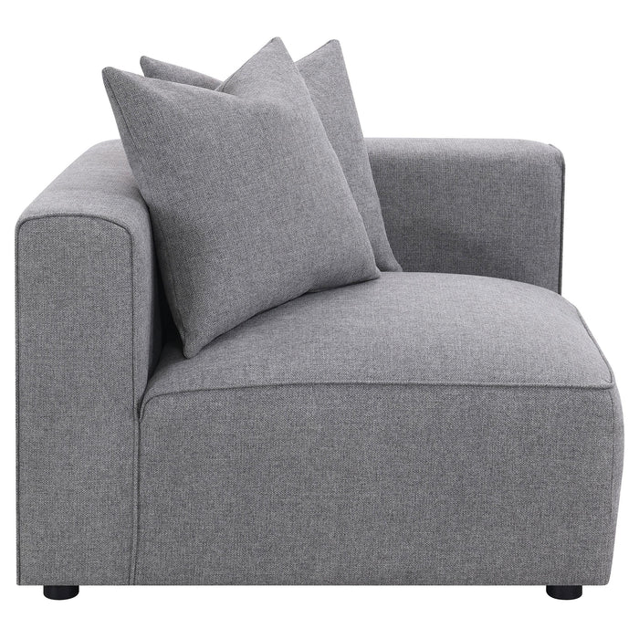 Jennifer Upholstered Corner Chair - Visions in Furniture (La Mirada, CA)