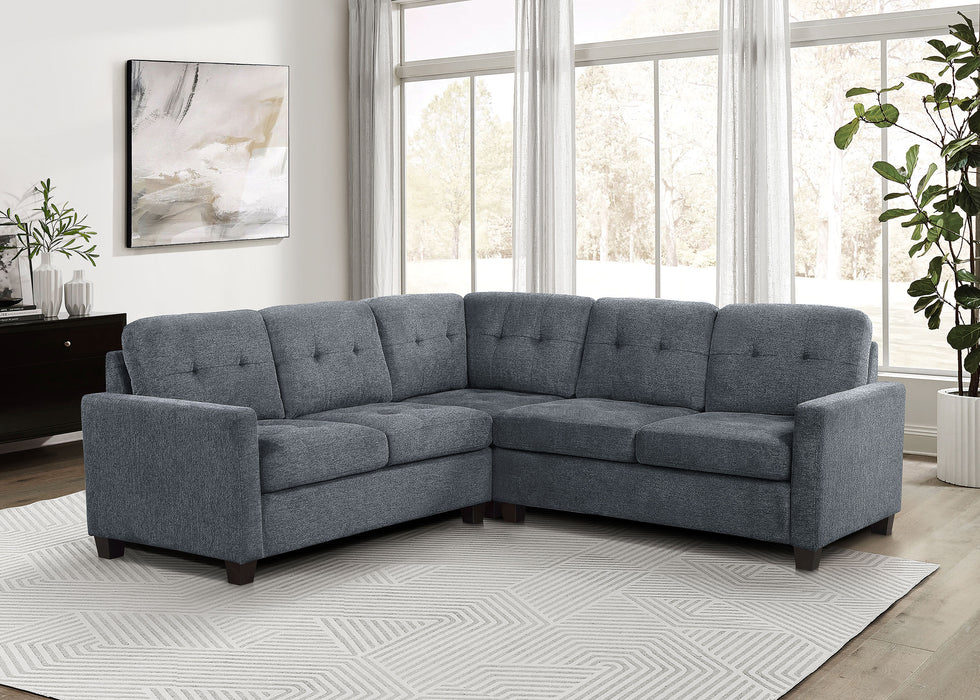 Georgina 5 Pc Stationary Sectionals Grey - Visions in Furniture (La Mirada, CA)