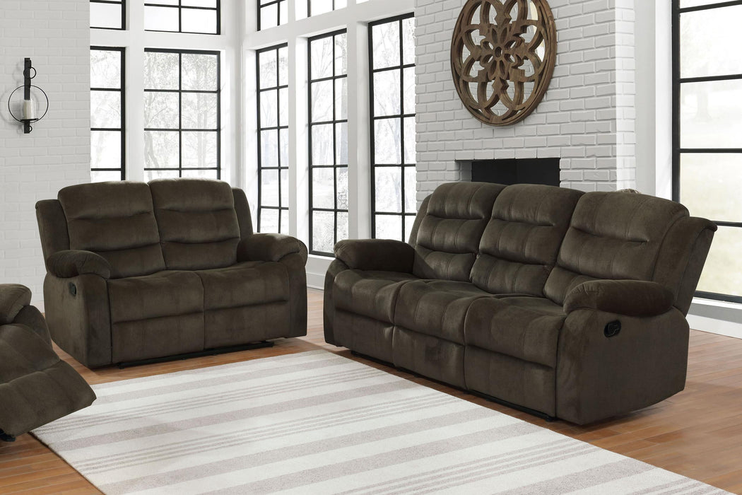 Rodman Upholstered Tufted Living Room Set Olive Brown - Visions in Furniture (La Mirada, CA)