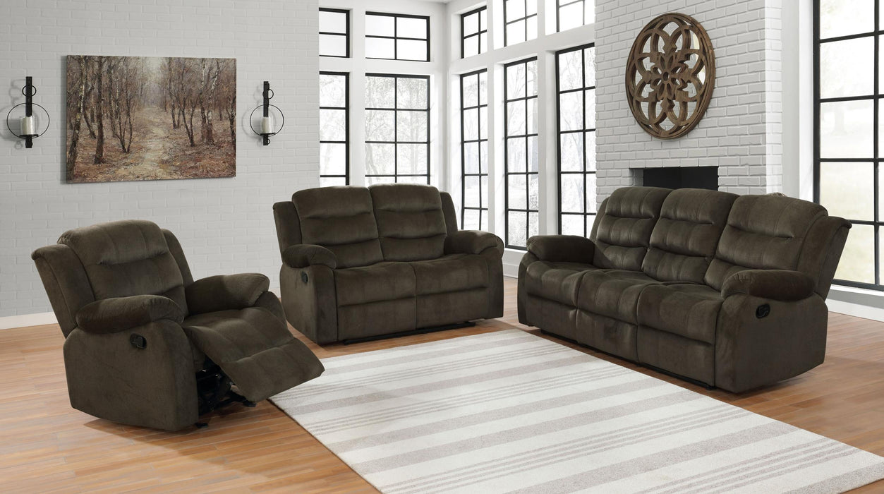 Rodman Upholstered Tufted Living Room Set Olive Brown - Visions in Furniture (La Mirada, CA)