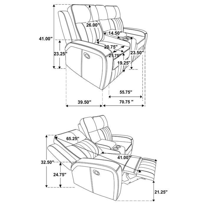 Raelynn Reclining Loveseat - Visions in Furniture (La Mirada, CA)