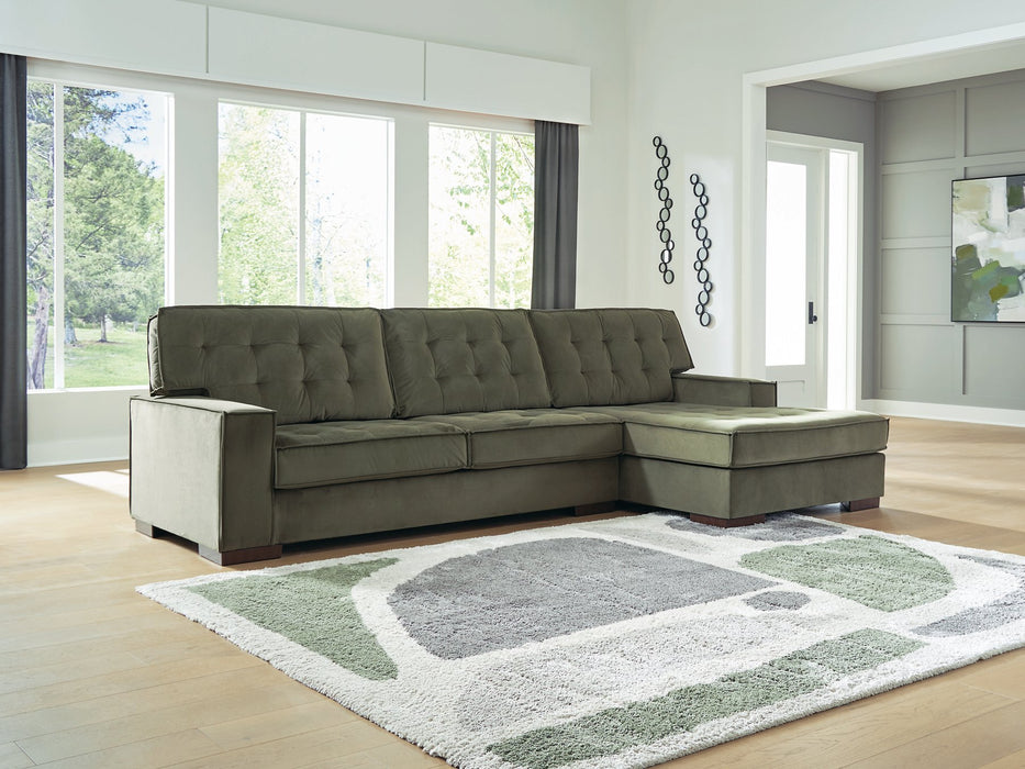 Caspian-Town Sectional with Chaise - Visions in Furniture (La Mirada, CA)