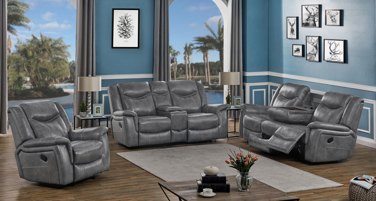 Conrad 3-piece Living Room Set Grey - Visions in Furniture (La Mirada, CA)