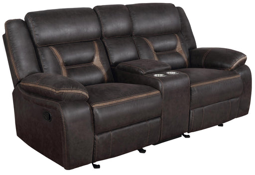 Greer Upholstered Tufted Back Glider Loveseat - Visions in Furniture (La Mirada, CA)