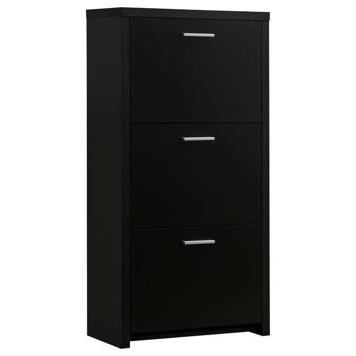 Vivian 3-drawer Shoe Cabinet Black - Visions in Furniture (La Mirada, CA)