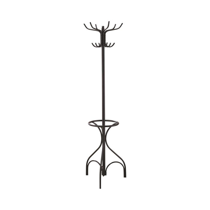 Kiefer Coat Rack with 12 Hooks Black - Visions in Furniture (La Mirada, CA)