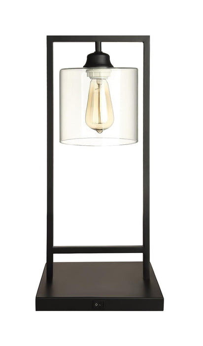 Shoto Glass Shade Table Lamp Black - Visions in Furniture (La Mirada, CA)