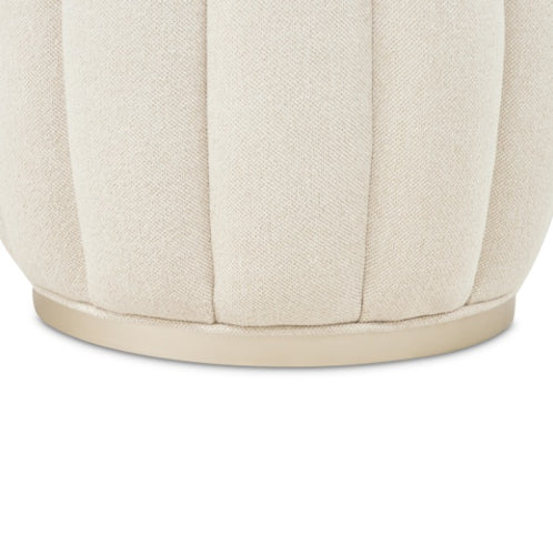 AICO Furniture Camellia Field Round Bench in Caramel - Visions in Furniture (La Mirada, CA)