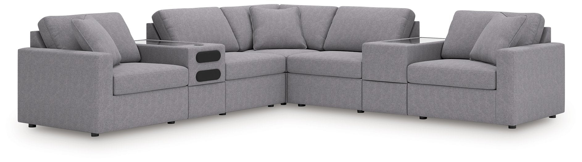 Modmax Balanced Sectional with Audio and Storage Consoles - Visions in Furniture (La Mirada, CA)