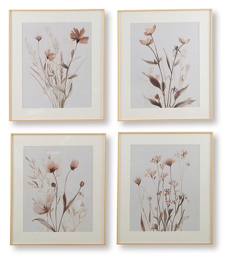 Chettings Wall Art (Set of 4) - Visions in Furniture (La Mirada, CA)