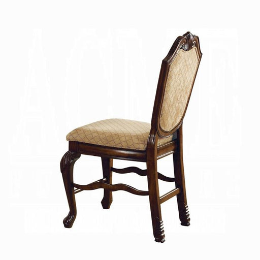 Chateau De Ville Fabric & Espresso Counter Height Chair - Visions in Furniture (La Mirada, CA)