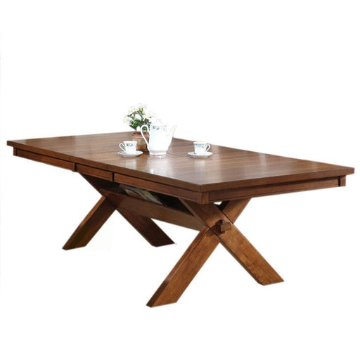 Acme Apollo Trestle Base Rectangular Dining Table in Walnut 70000 - Visions in Furniture (La Mirada, CA)