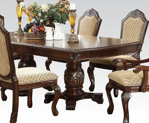 Acme Chateau de Ville Double Pedestal Dining Table in Espresso 64075 - Visions in Furniture (La Mirada, CA)