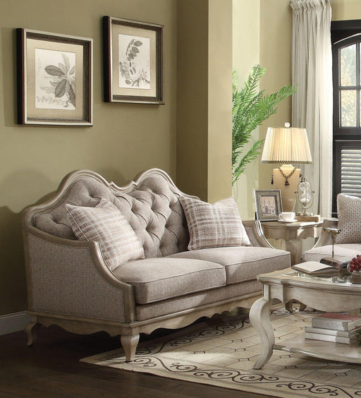 Acme Chelmsford Loveseat in Beige 56051 - Visions in Furniture (La Mirada, CA)