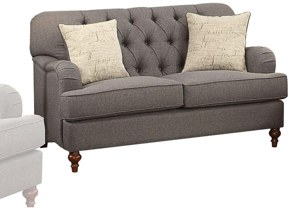 Acme Furniture Alianza Loveseat in Dark Gray 53691 - Visions in Furniture (La Mirada, CA)