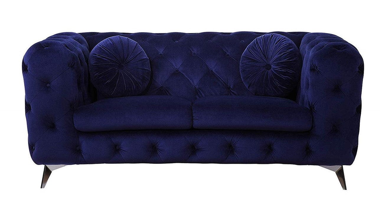 Acme Furniture Atronia Loveseat in Blue 54901 - Visions in Furniture (La Mirada, CA)