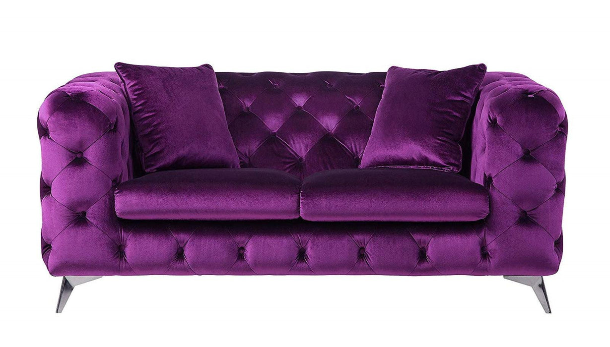 Acme Furniture Atronia Loveseat in Purple 54906 - Visions in Furniture (La Mirada, CA)
